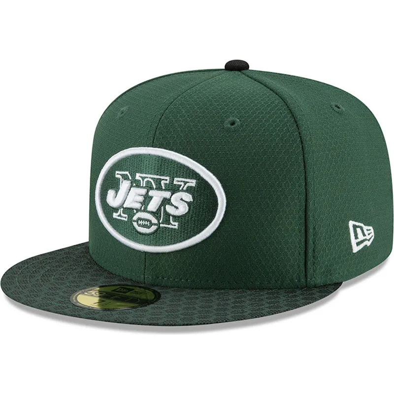 kasketter-flad-gron-tilpasset-59fifty-sideline-fra-new-york-jets-nfl-af-new-era