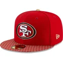 kasketter-flad-rod-tilpasset-59fifty-sideline-fra-san-francisco-49ers-nfl-af-new-era