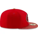 kasketter-flad-rod-tilpasset-59fifty-sideline-fra-san-francisco-49ers-nfl-af-new-era