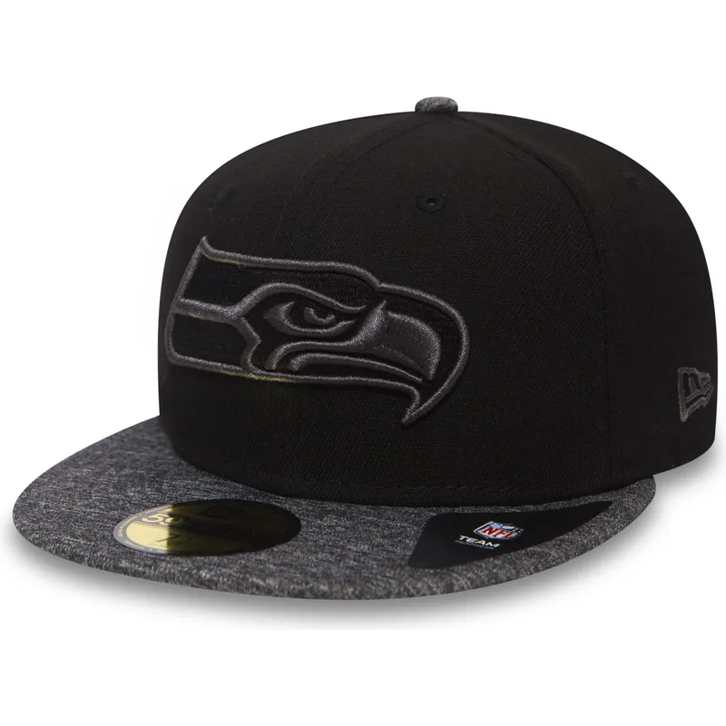 kasketter-flad-sort-tilpasset-59fifty-grey-collection-fra-seattle-seahawks-nfl-af-new-era