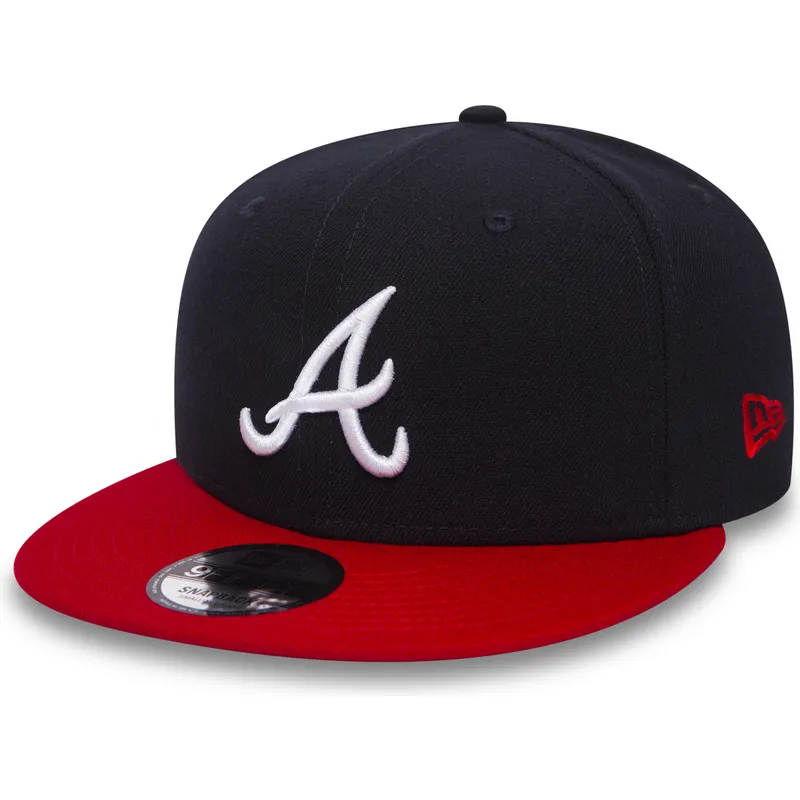 kasketter-flad-sort-snapback-9fifty-fra-atlanta-braves-mlb-af-new-era
