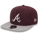 atlanta-braves-mlb-new-era-9fifty-seasonal-heather-rod-og-gra-snapback-flad-kasket