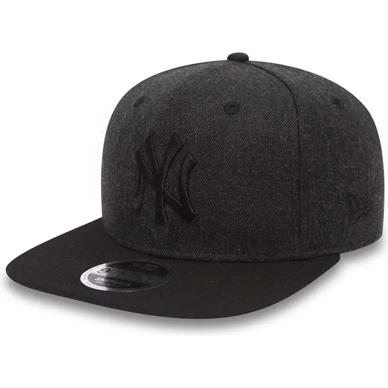 kasketter-flad-sort-snapback-9fifty-seasonal-heather-fra-new-york-yankees-mlb-af-new-era