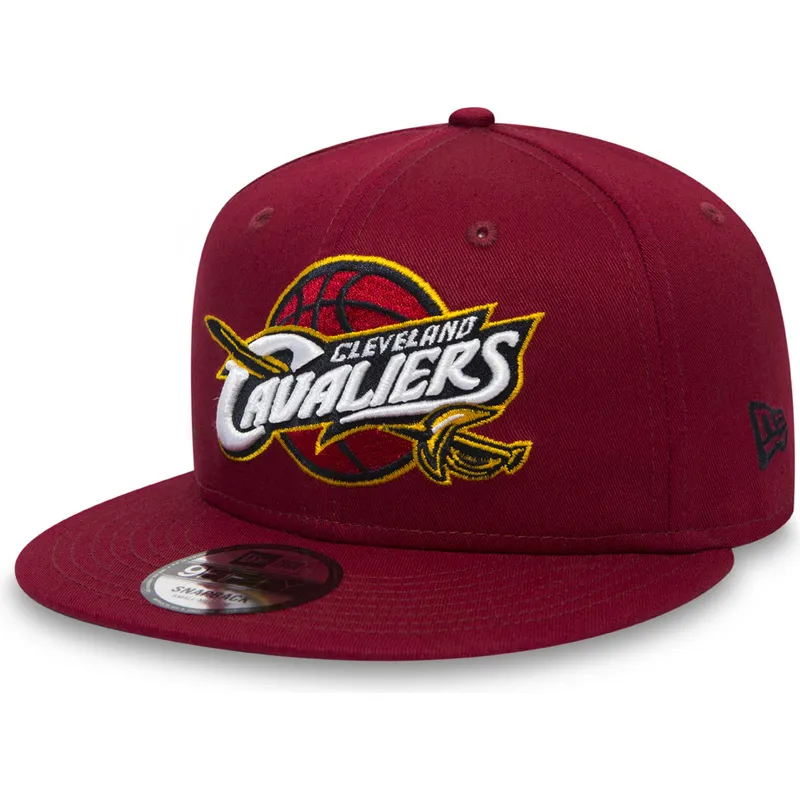 kasketter-flad-rod-snapback-til-barn-9fifty-classic-fra-cleveland-cavaliers-nba-af-new-era