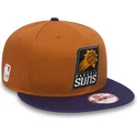 phoenix-suns-nba-new-era-9fifty-orange-og-lilla-snapback-fladskygget-kasket