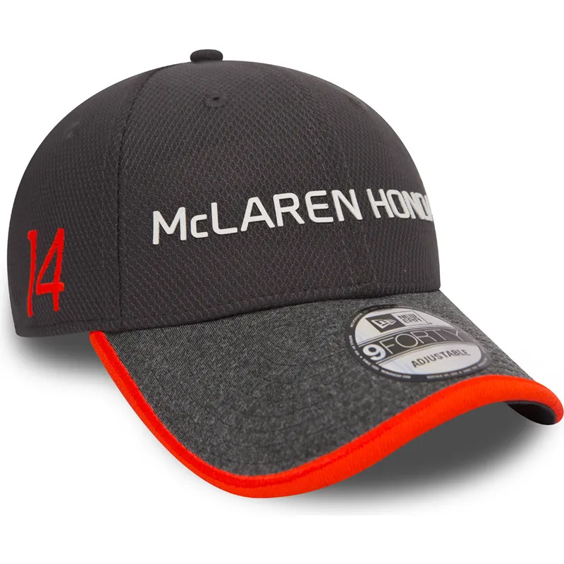 kasketter-buet-gra-justerbar-rem-9forty-fernando-alonso-fra-mclaren-racing-formula-1-af-new-era