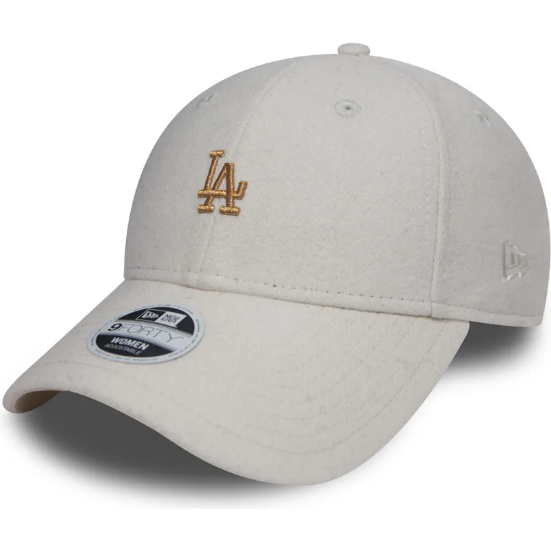 kasketter-buet-hvid-justerbar-rem-bronce-9forty-melton-fra-los-angeles-dodgers-mlb-af-new-era