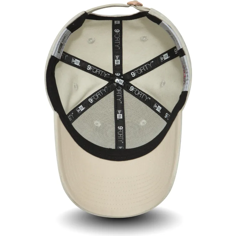kasketter-buet-hvid-justerbar-rem-bronce-9forty-melton-fra-los-angeles-dodgers-mlb-af-new-era