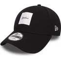 kasketter-buet-sort-justerbar-rem-9forty-satin-patch-fra-new-york-yankees-mlb-af-new-era