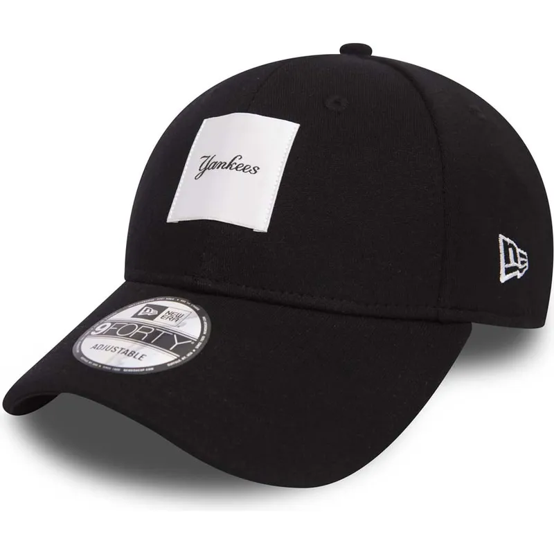 kasketter-buet-sort-justerbar-rem-9forty-satin-patch-fra-new-york-yankees-mlb-af-new-era