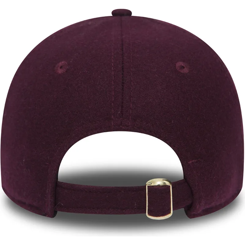 kasketter-buet-rod-justerbar-rem-granate-oro-9forty-melton-fra-new-york-yankees-mlb-af-new-era