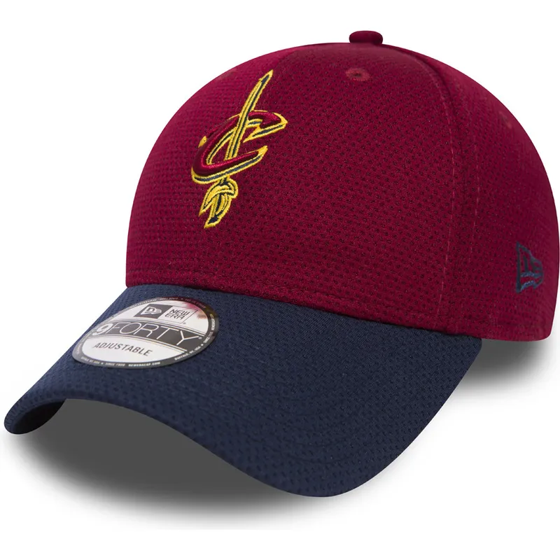 kasketter-buet-rod-justerbar-rem-9forty-mesh-fra-cleveland-cavaliers-nba-af-new-era