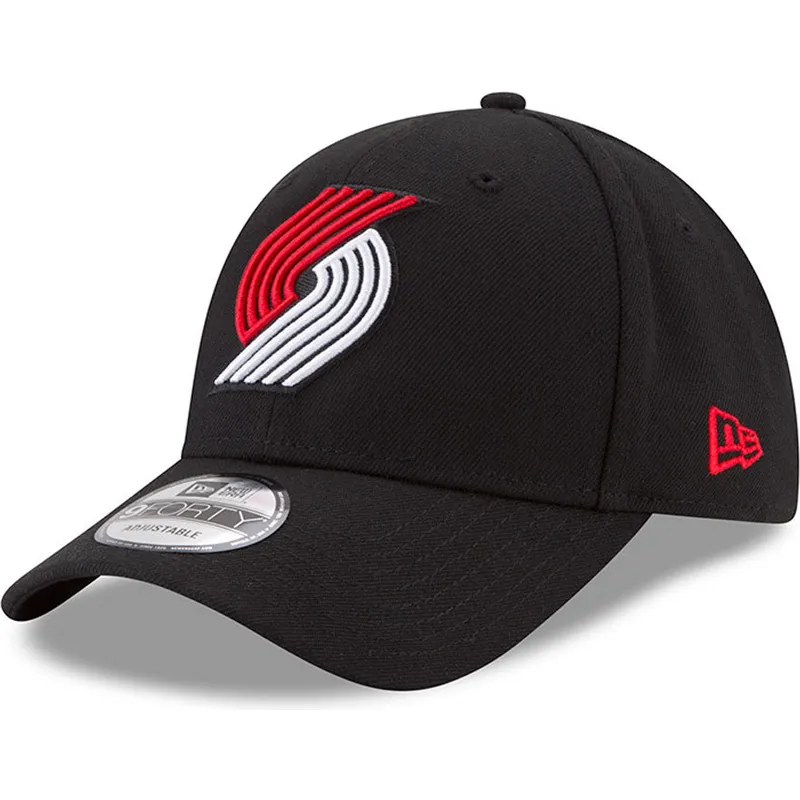 sort-justerbar-curved-9forty-the-league-kasket-fra-portland-trail-blazers-nba-fra-new-era