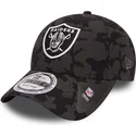 kasketter-buet-sort-justerbar-rem-9forty-night-time-reflective-fra-las-vegas-raiders-nfl-af-new-era