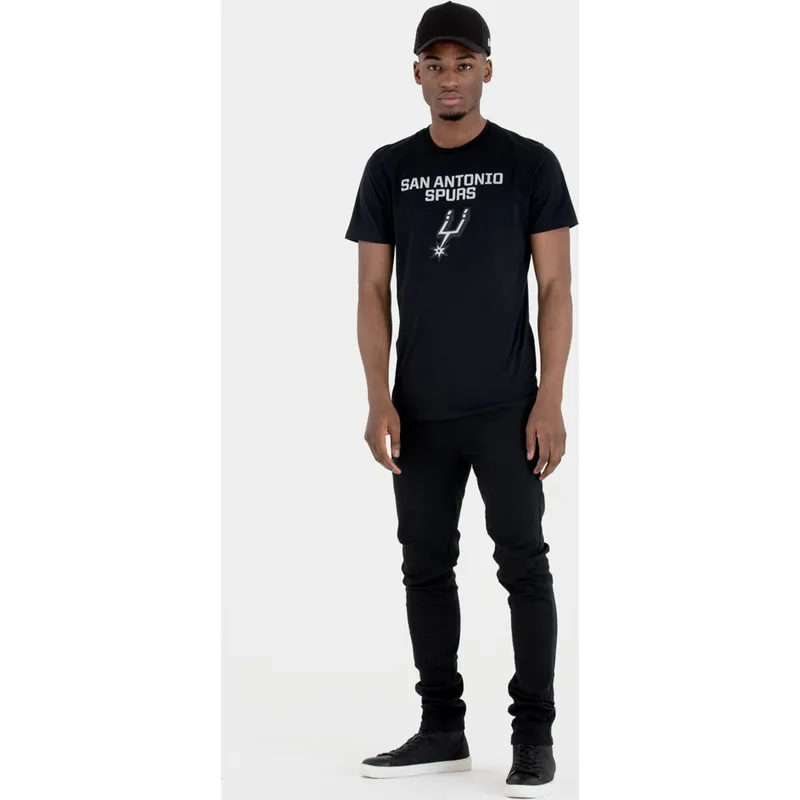 t-shirt-kort-aerme-sort-fra-san-antonio-spurs-nba-af-new-era