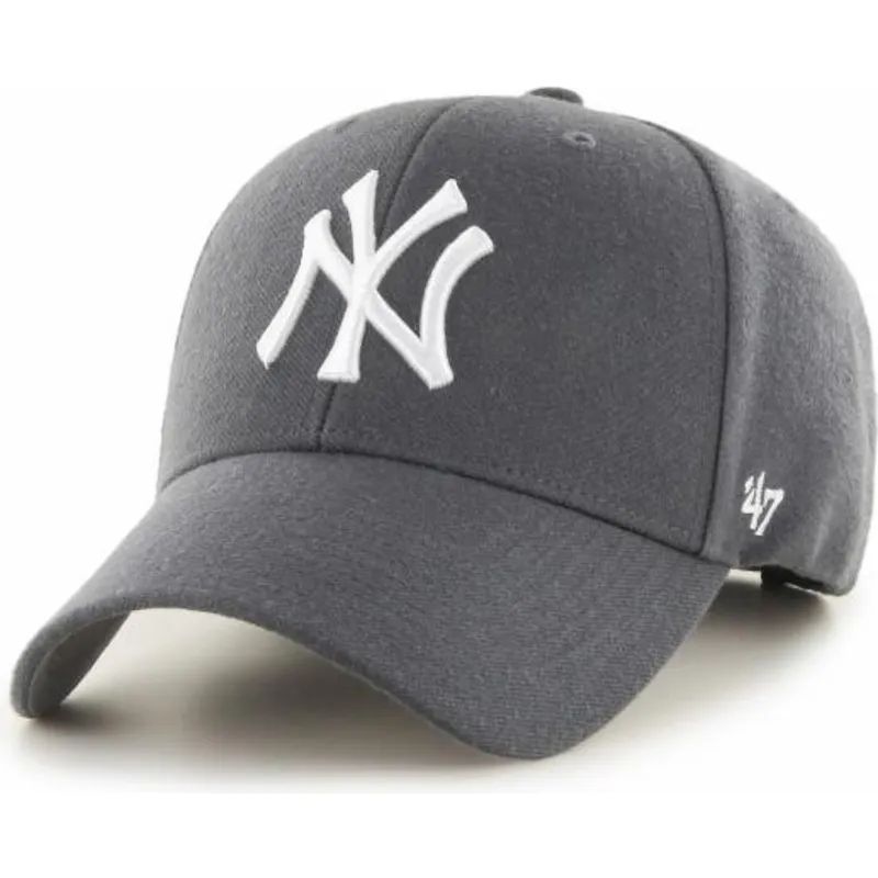 kasketter-buet-gra-justerbar-rem-fra-new-york-yankees-mlb-af-47-brand