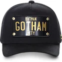 sort-snapback-kasket-med-buet-skygge-og-batman-gotham-city-batp4-plade-fra-capslab-dc-comics
