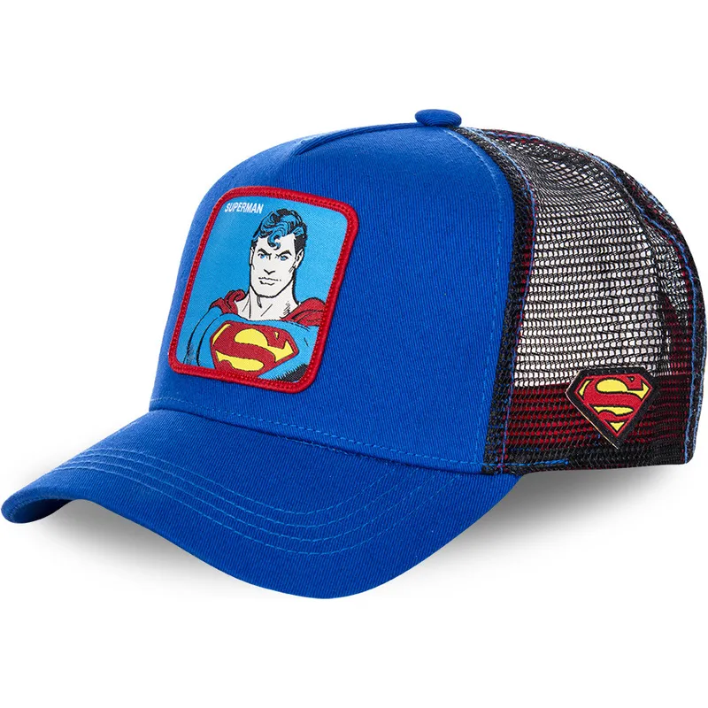 kasketter-buet-bla-snapback-superman-dc-comics-af-capslab