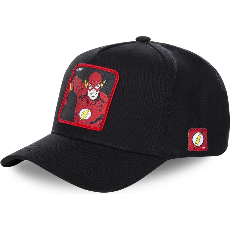 kasketter-buet-sort-snapback-flash-dc-comics-af-capslab