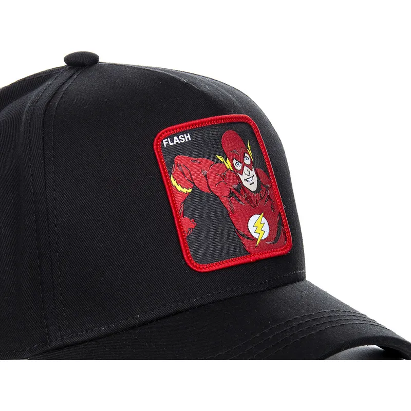 kasketter-buet-sort-snapback-flash-dc-comics-af-capslab
