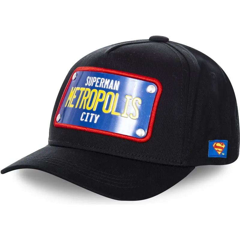 kasketter-buet-sort-snapback-superman-dc-comics-af-capslab
