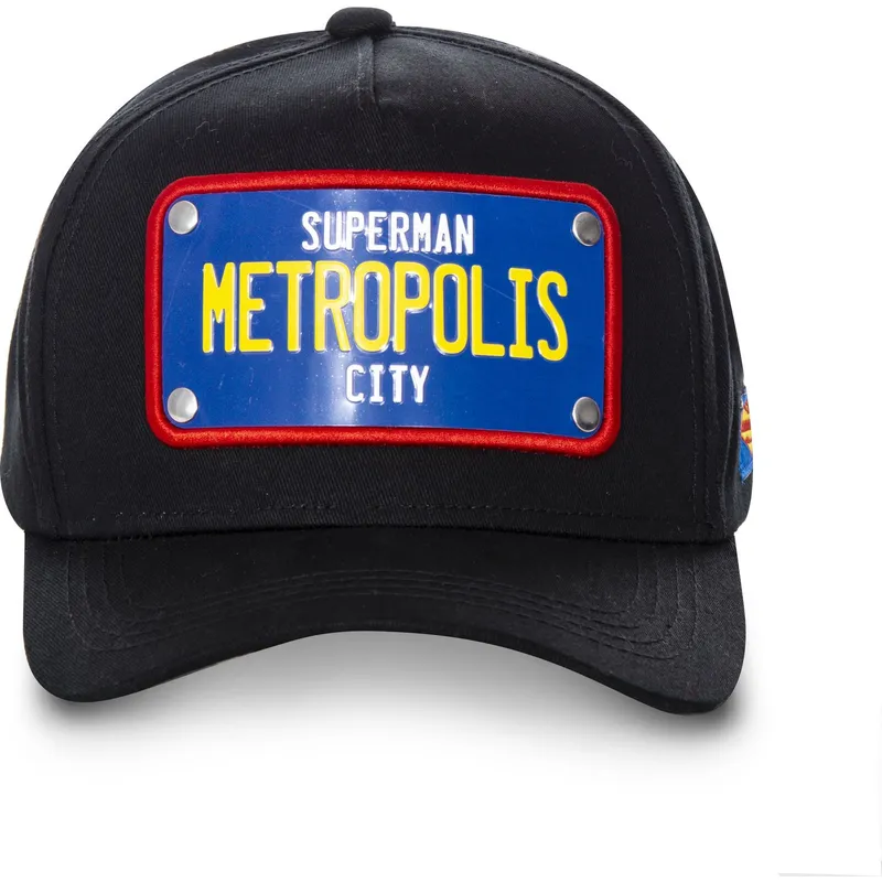 kasketter-buet-sort-snapback-superman-dc-comics-af-capslab