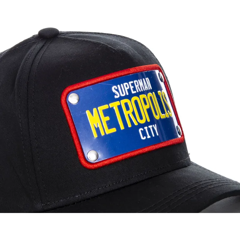 kasketter-buet-sort-snapback-superman-dc-comics-af-capslab