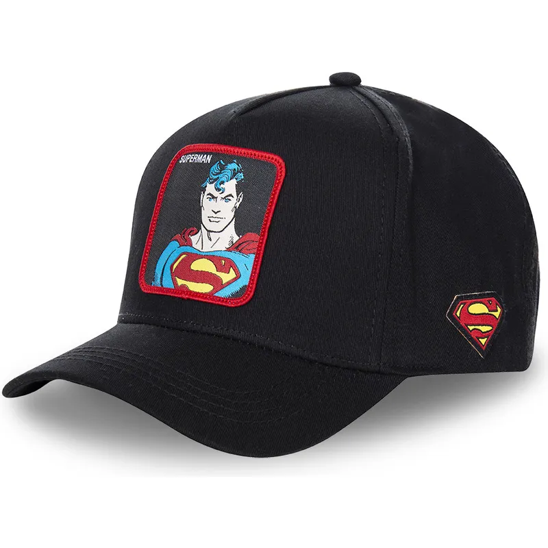 kasketter-buet-sort-snapback-superman-dc-comics-af-capslab