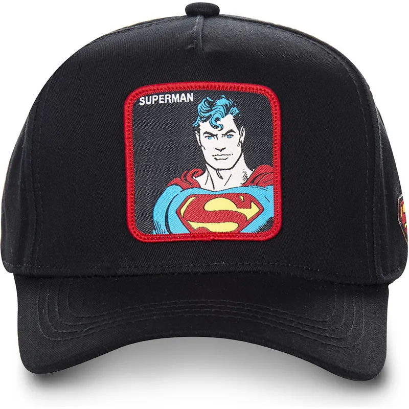 kasketter-buet-sort-snapback-superman-dc-comics-af-capslab