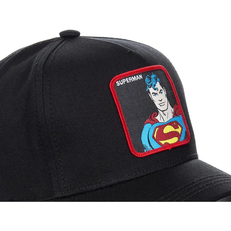 kasketter-buet-sort-snapback-superman-dc-comics-af-capslab