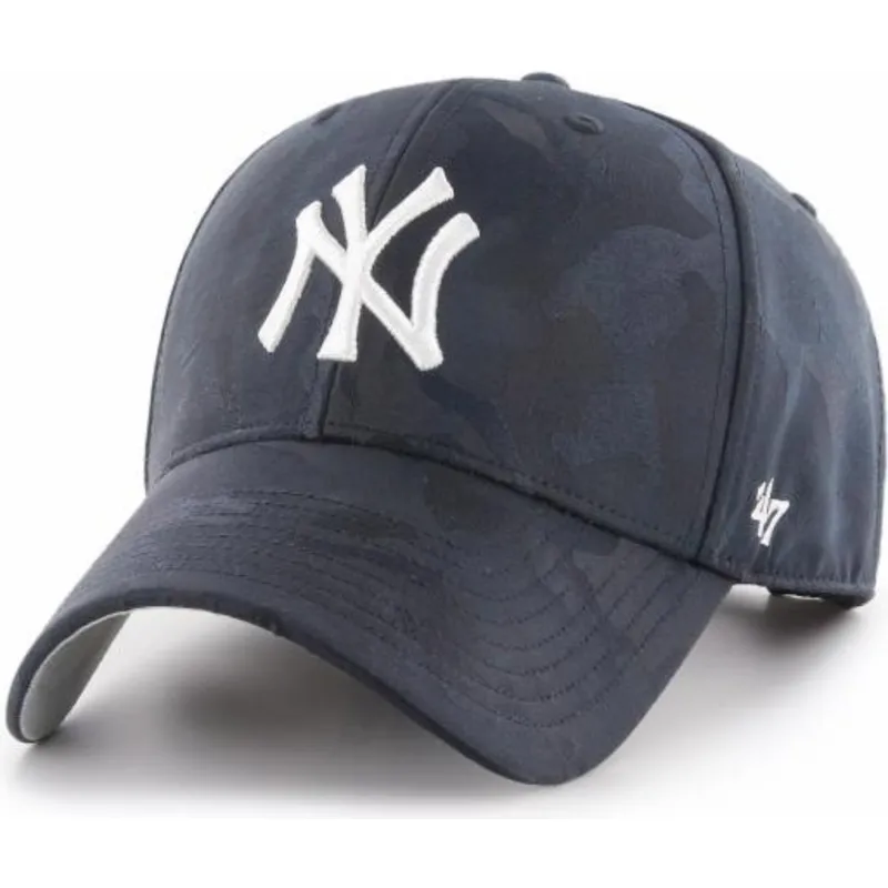 kasketter-buet-camouflage-justerbar-rem-fra-new-york-yankees-mlb-af-47-brand