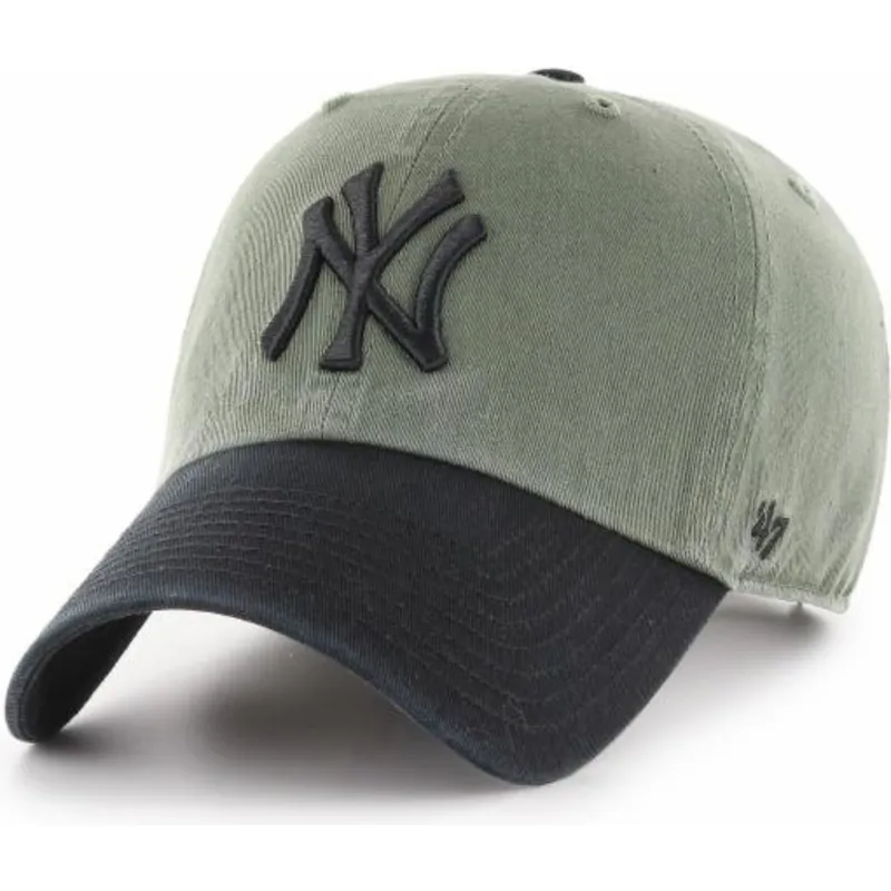 kasketter-buet-gron-justerbar-rem-negro-fra-new-york-yankees-mlb-af-47-brand