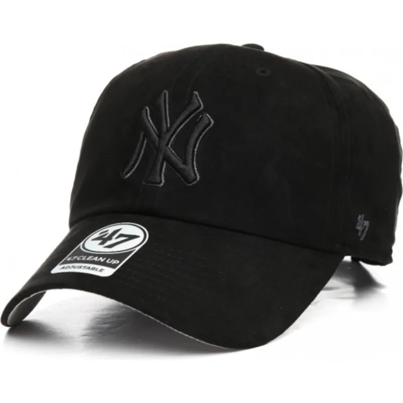 sort-buet-kasket-med-sort-new-york-yankees-logo-mlb-clean-up-ultra-basic-fra-47-brand