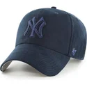 kasketter-buet-marinebla-justerbar-rem-fra-new-york-yankees-mlb-af-47-brand