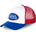 von-dutch-truck16-hvid-rod-og-bla-trucker-kasket