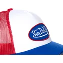 von-dutch-truck16-hvid-rod-og-bla-trucker-kasket