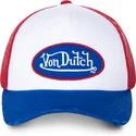 von-dutch-truck16-hvid-rod-og-bla-trucker-kasket