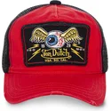 kasketter-buet-rod-snapback-af-von-dutch