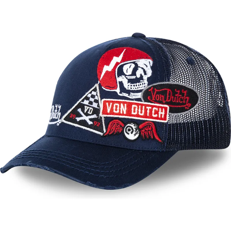 kasketter-buet-marinebla-snapback-af-von-dutch