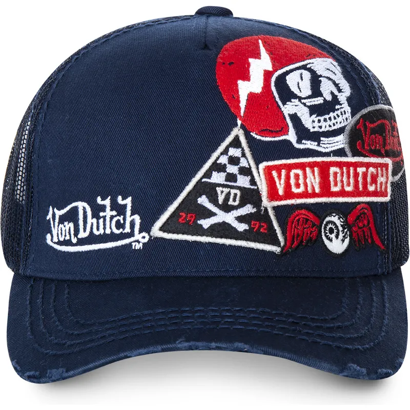 kasketter-buet-marinebla-snapback-af-von-dutch