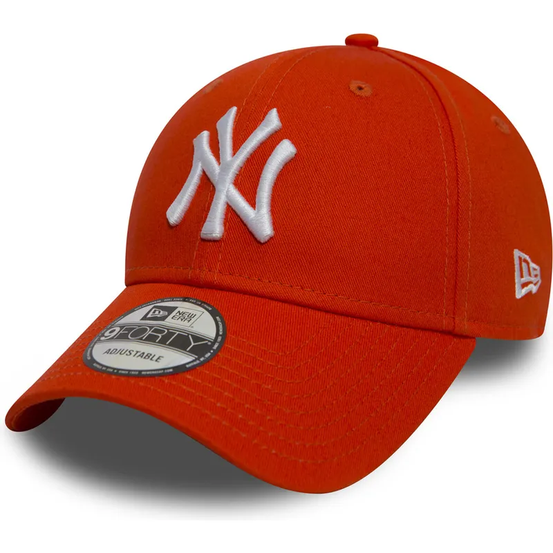kasketter-buet-orange-justerbar-rem-9forty-essential-fra-new-york-yankees-mlb-af-new-era