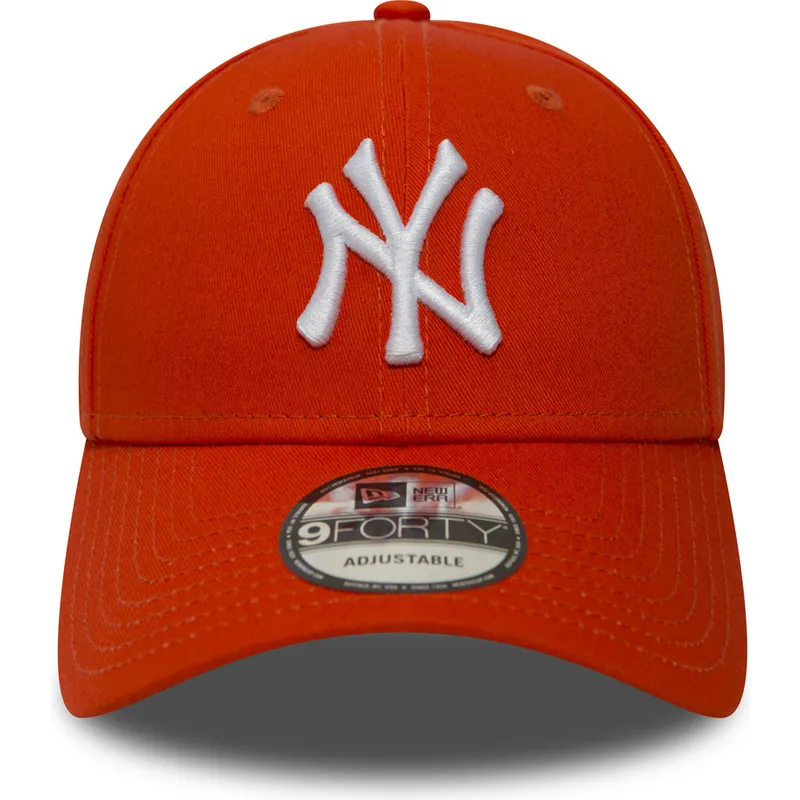 kasketter-buet-orange-justerbar-rem-9forty-essential-fra-new-york-yankees-mlb-af-new-era
