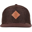 morkebrun-flad-snapback-justerbar-suelin-kasket-fra-djinns