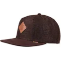 morkebrun-flad-snapback-justerbar-suelin-kasket-fra-djinns