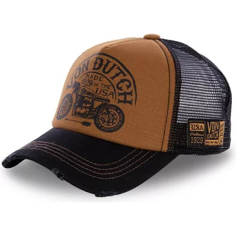 Von Dutch CREW6 Brown and Black Trucker Hat