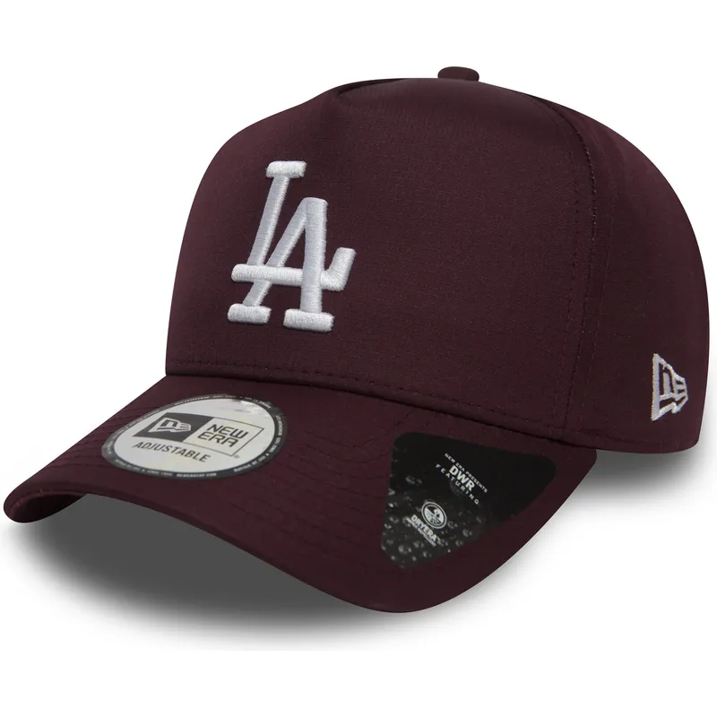 kasketter-buet-rod-snapback-granate-ripstop-a-frame-fra-los-angeles-dodgers-mlb-af-new-era