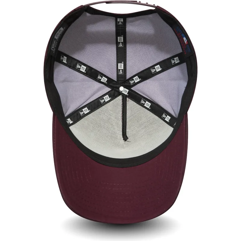 kasketter-buet-rod-snapback-granate-ripstop-a-frame-fra-los-angeles-dodgers-mlb-af-new-era