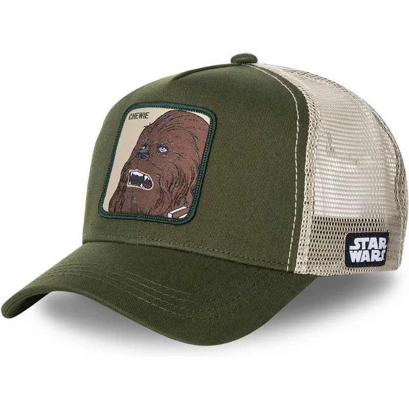 kasketter-buet-gron-snapback-chewbacca-star-wars-af-capslab