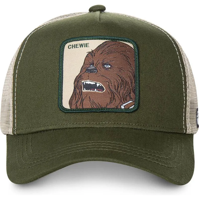 kasketter-buet-gron-snapback-chewbacca-star-wars-af-capslab