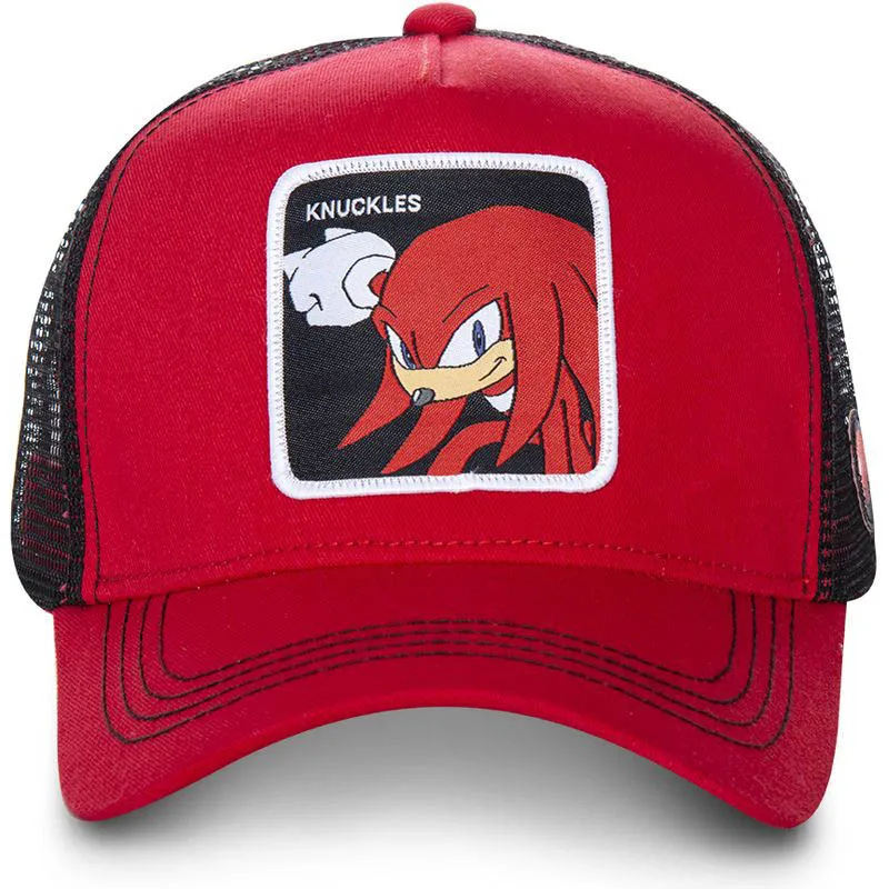 kasketter-buet-rod-snapback-knuckles-the-echidna-sonic-the-hedgehog-af-capslab